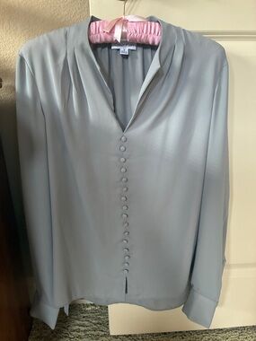 Calvin Klein Grey Button Up Blouse